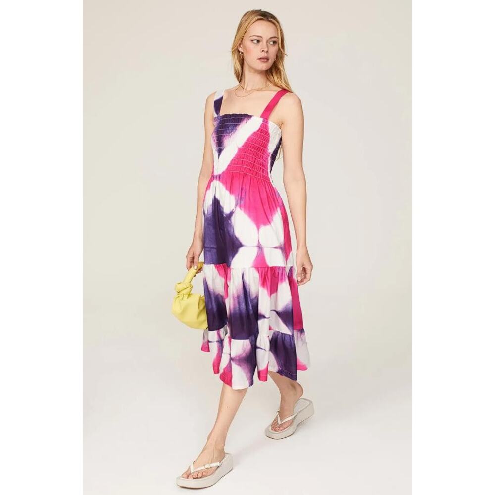 BUSAYO Women's Smocked Midi Dress Size 14